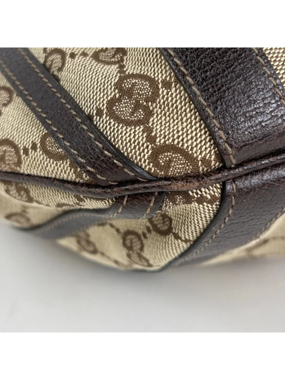 Gucci GG Pattern 2-Way Shoulder Bag Abbey Canvas Brown - Picture 3 of 8